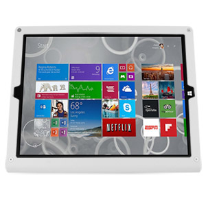 WindFall Stand + Kensington ClickSafe Cable Lock for Surface Pro 3/4, Grey White