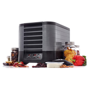 Excalibur STS60B 6-Tray Stackable Electric Food Dehydrator with Digital Control Featuring 48-Hour Timer, Gray/Black