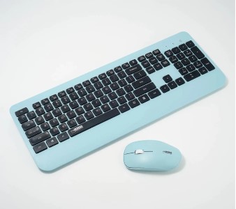 Uncaged Ergonomics KM1 Wireless Keyboard and Mouse Combo Light Blue